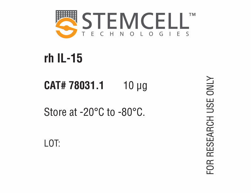 Hu Recom IL-15, 10 ug